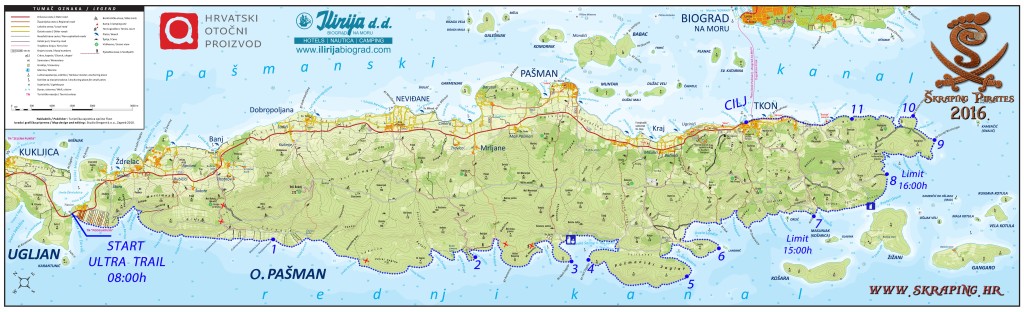 Karta Škraping 2016. - Ultra Trail